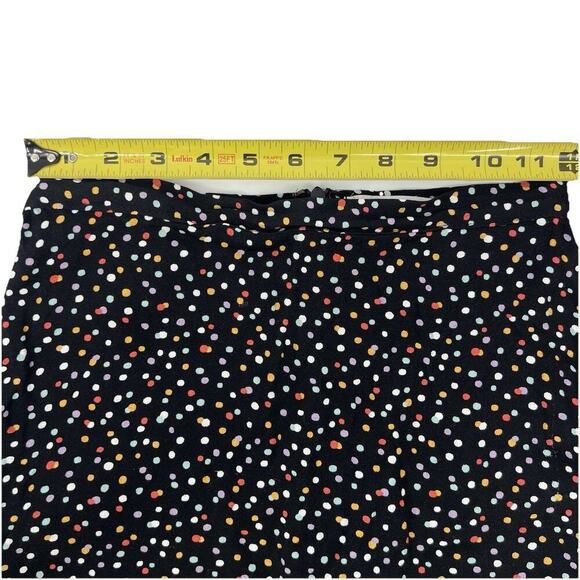 Reformation Polka Dot Midi Skirt Black Multicolor A-Line Size 2 Small - Picture 3 of 6